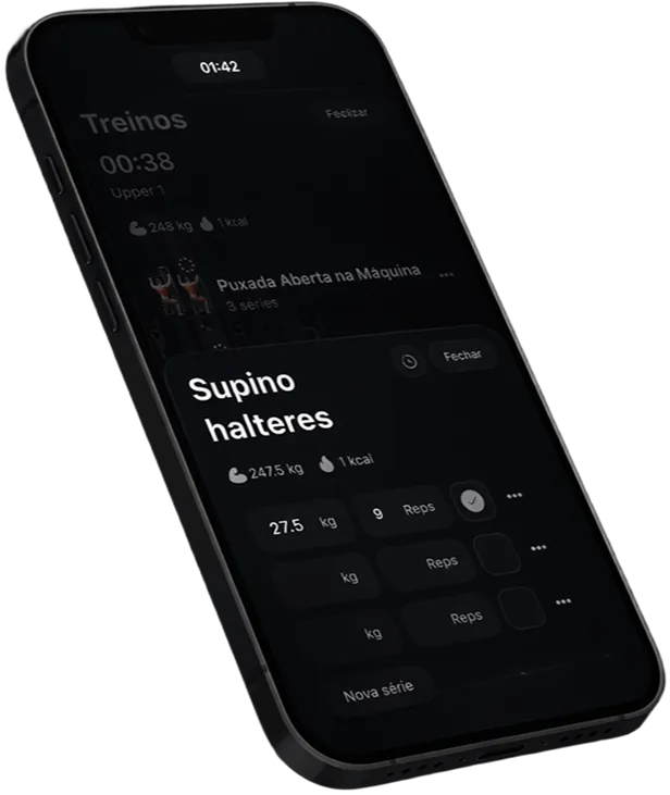 Physikos App em uso durante treino